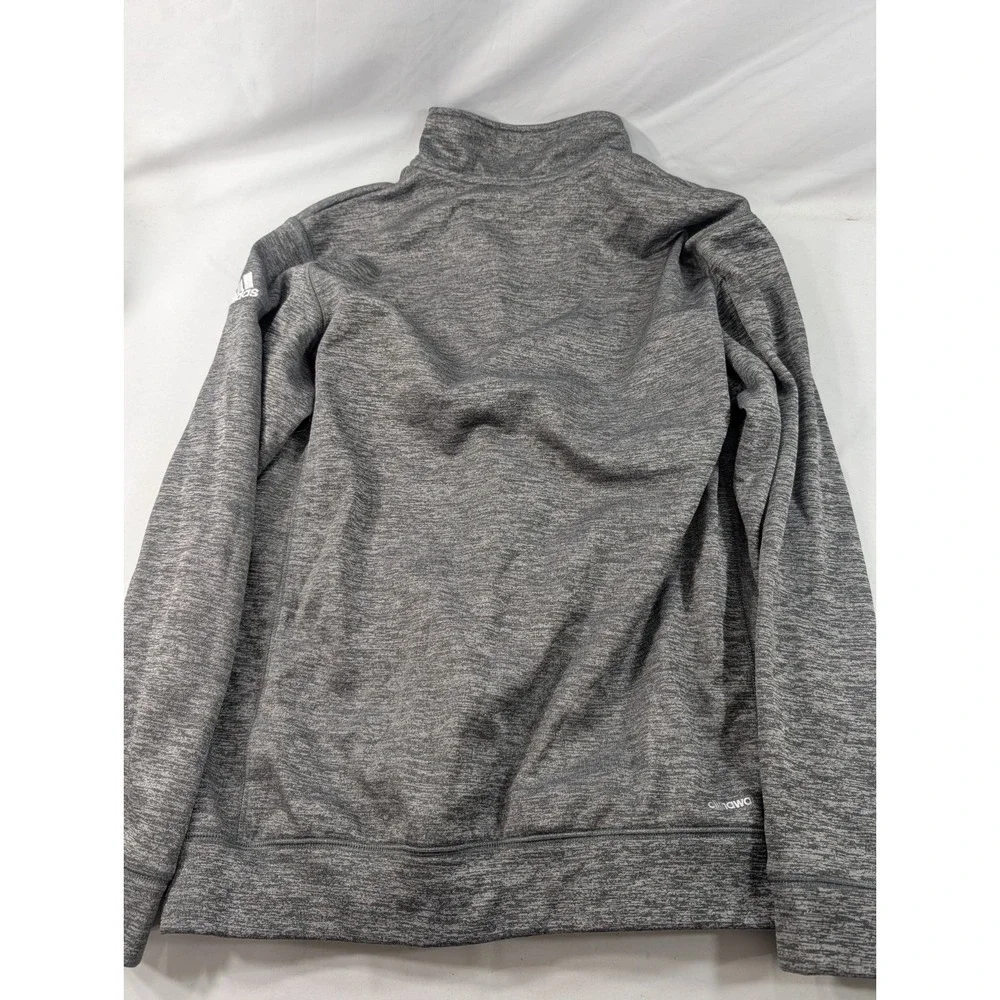 OKC Thunder Adidas Team Issue Climawarm Quarter Zip Pullover Large Heather Gray